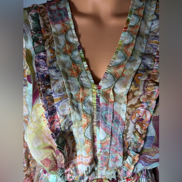 Guess Pastel Patterned Long Sleeve Dress - Picture 4 of 11